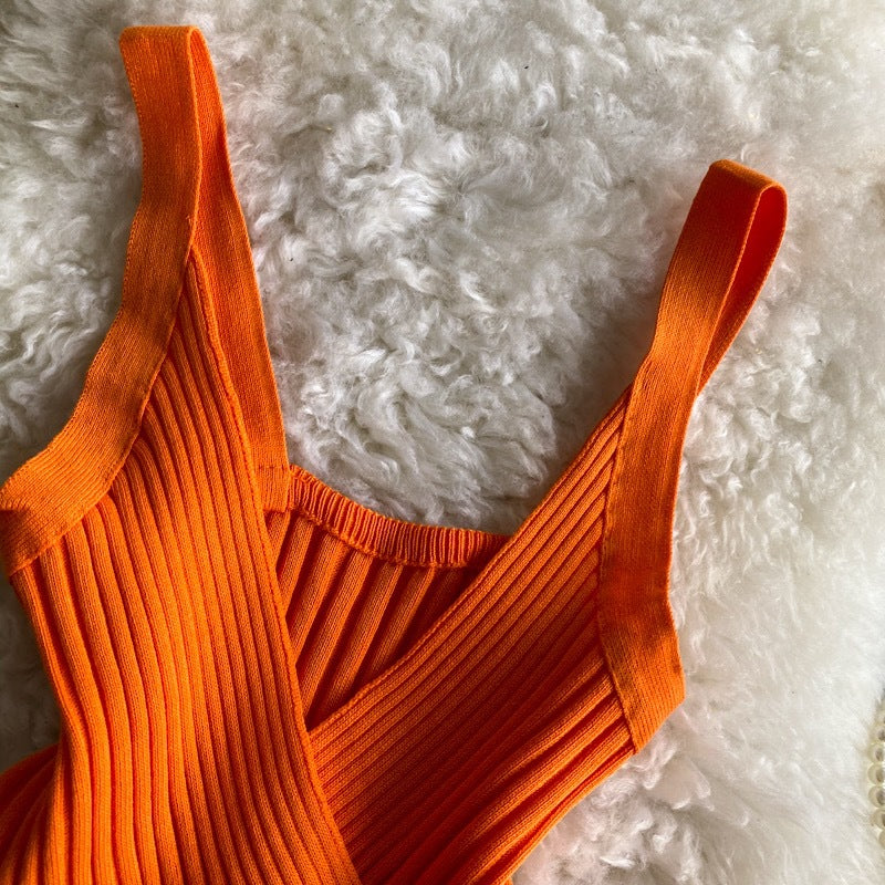 Women Vintage V-Neck Basics Solid Backless Top 22