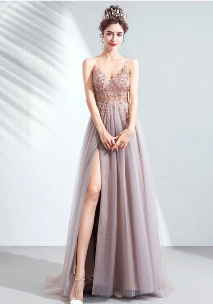 Bridal Wedding Sexy Slim Fit Straps Formal Party Evening Dress（Processing time need 3-6 days）