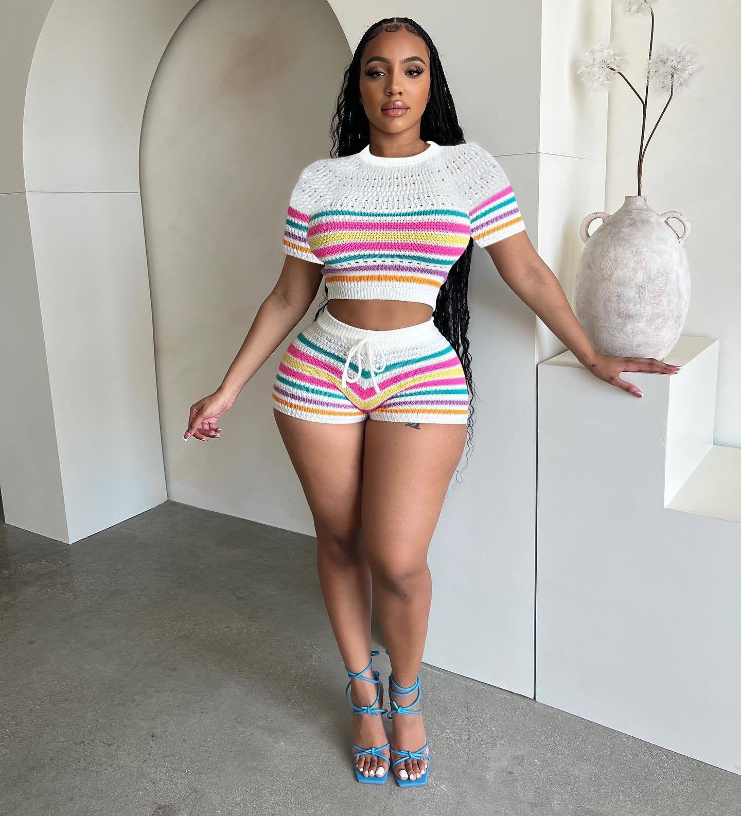 Women's fashion casual sweater suit