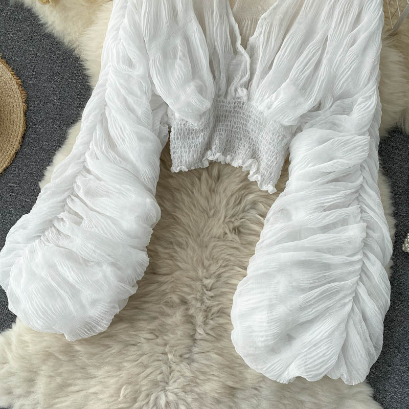 Women Pleated Crop Top 24