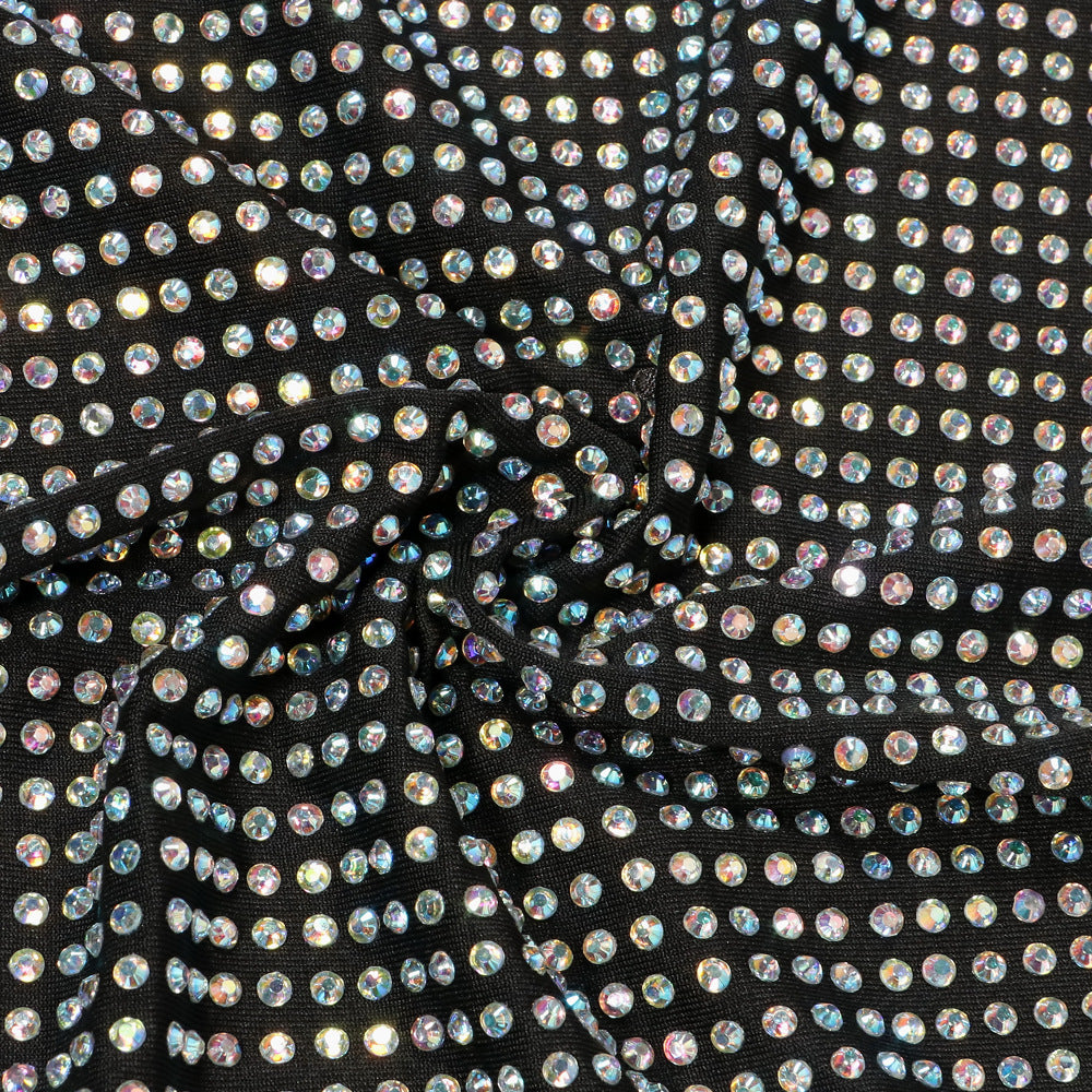 Sexy diamond-encrusted deep V-wrapped chest strap two-piece skirt set 36