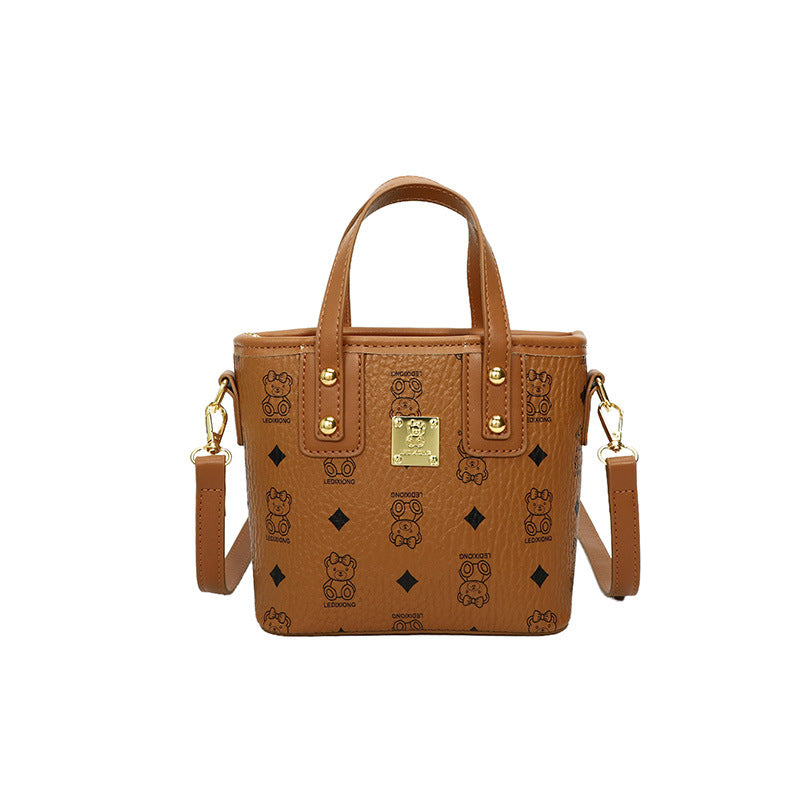 Women Popular Handbags Single Shoulder Bag Printed Bucket Bag Crossbody Bag 11