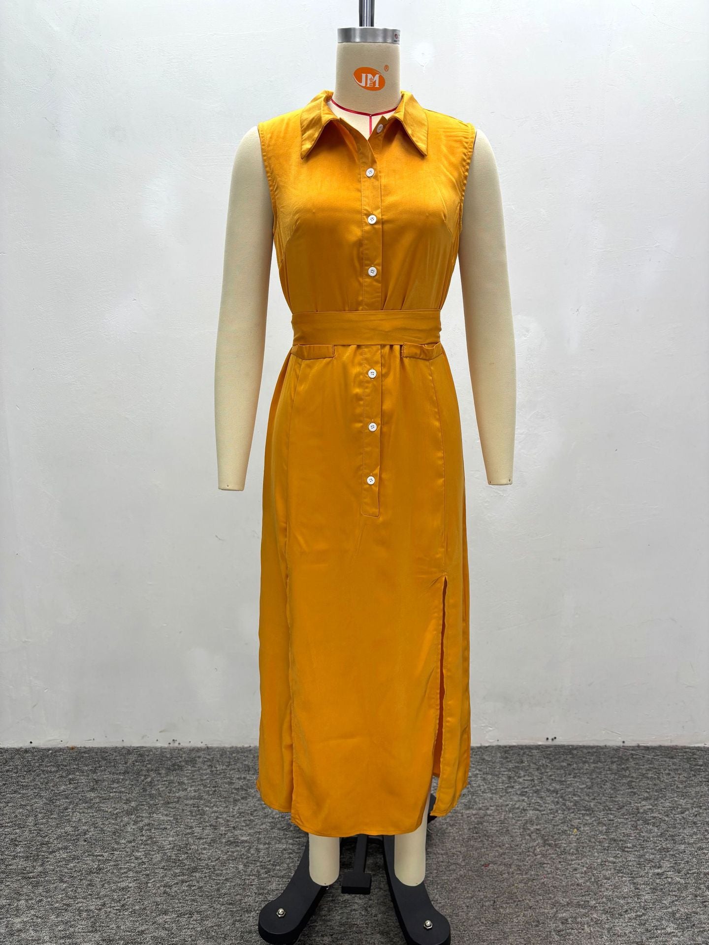 African Women's Loose Elegant Belt Slim Fit Vest Dress Plus Size Trendy Maxi Dress 15