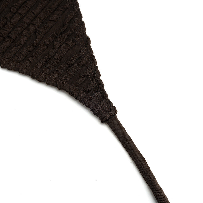 Women Strapless Sleeveless Backless Lace-Up Sexy Mini Dress 15