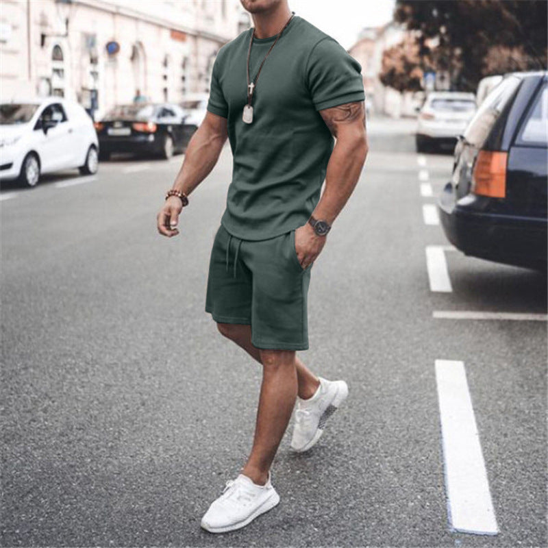 fashion short-sleeved shorts Casual track suit men 10