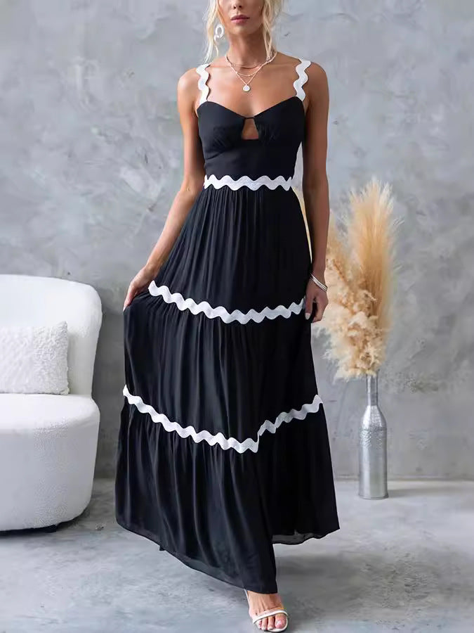 Women's Lace Strap Patchwork Dress 6