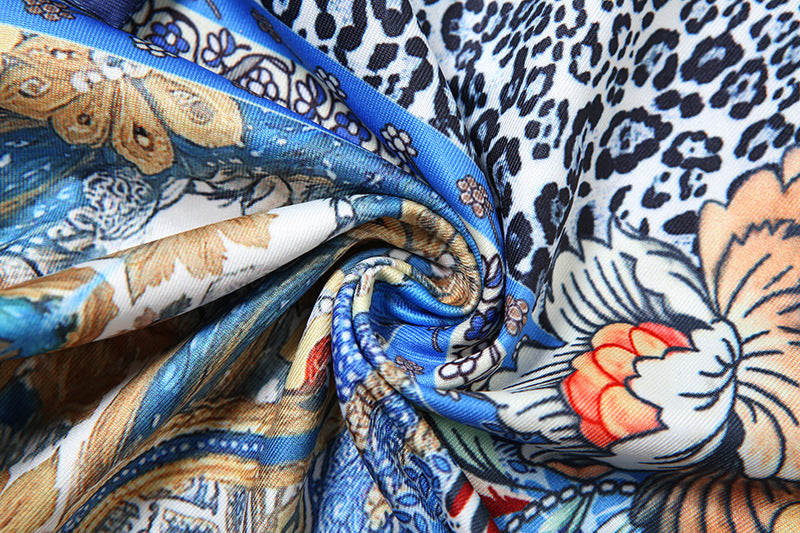 Women's Spring Halter Neck Lace-Up Floral Print Vest Trousers Two P iece Set 18