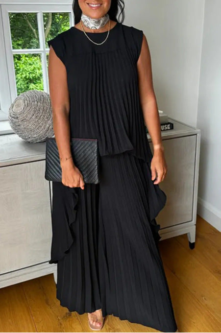 Women Round Neck Solid Raglan Sleeve Top and Pants Two-piece Set 5