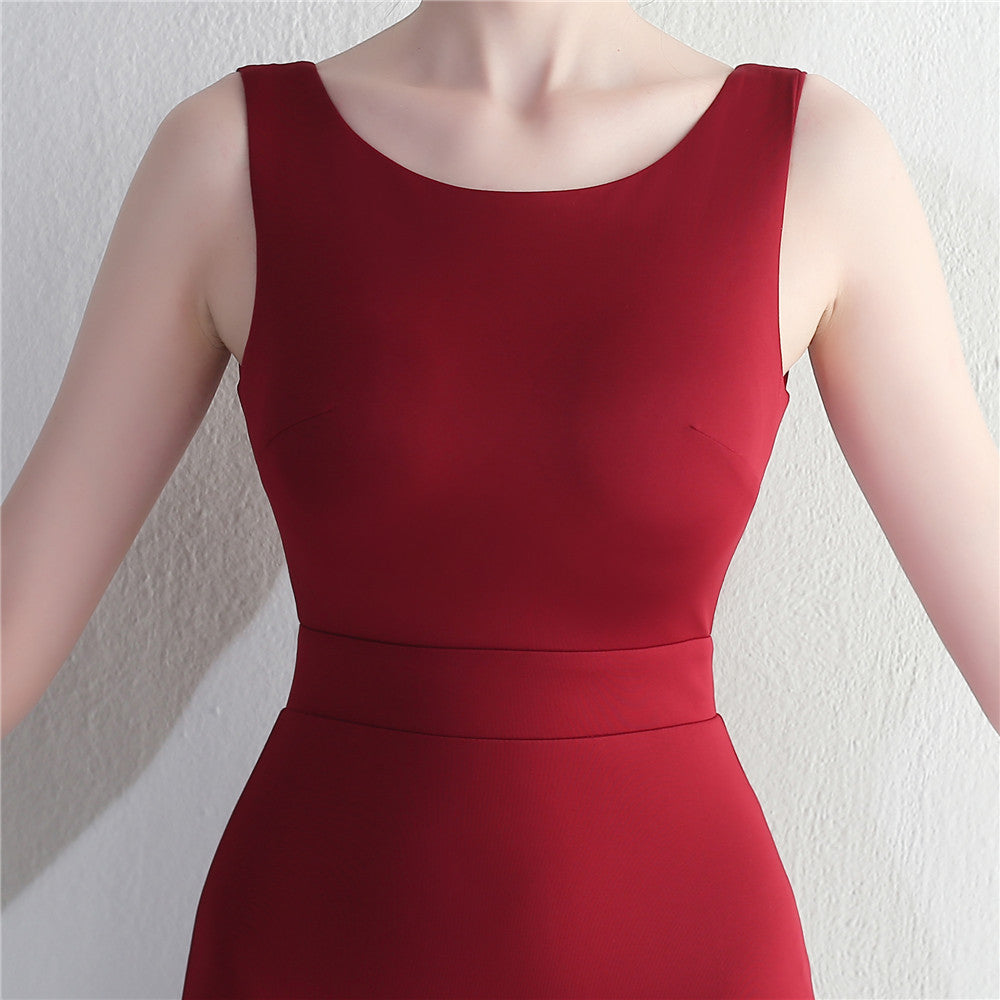 beaded satin plus chiffon wedding dinner etiquette sexy dress 24