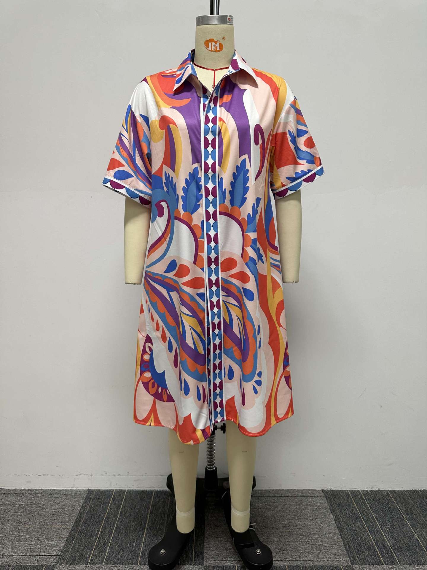 Women Casual Print Long Shirt and Shorts Two-Piece Set 13