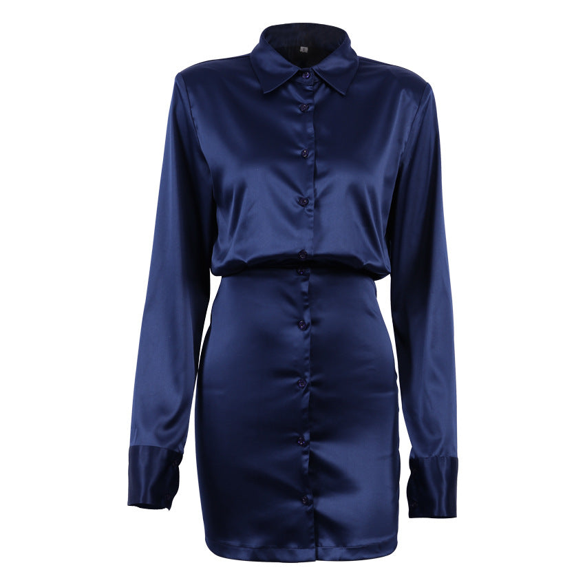 Women long-sleeved shirt dress 6