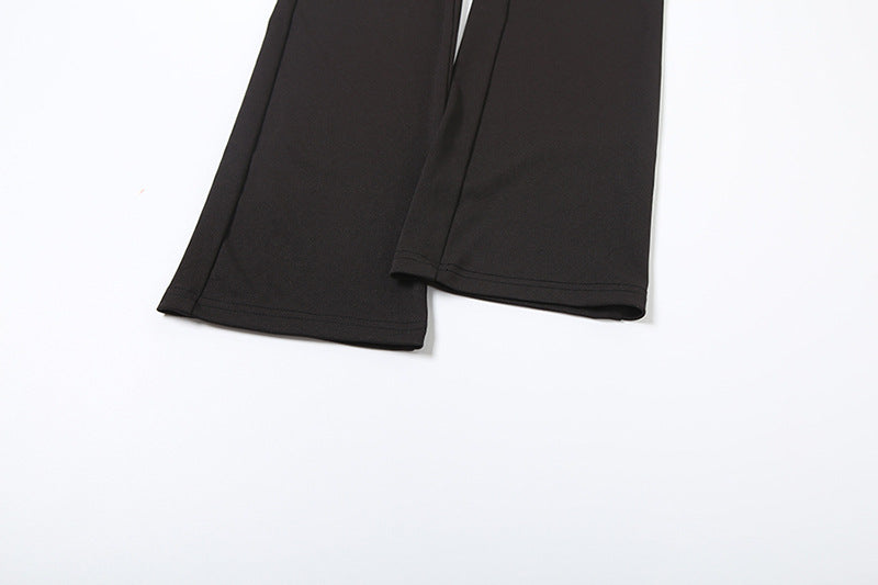 Women Autumn Hollow-Neck Long-Sleeved Top and Pants Two-Piece Set 17