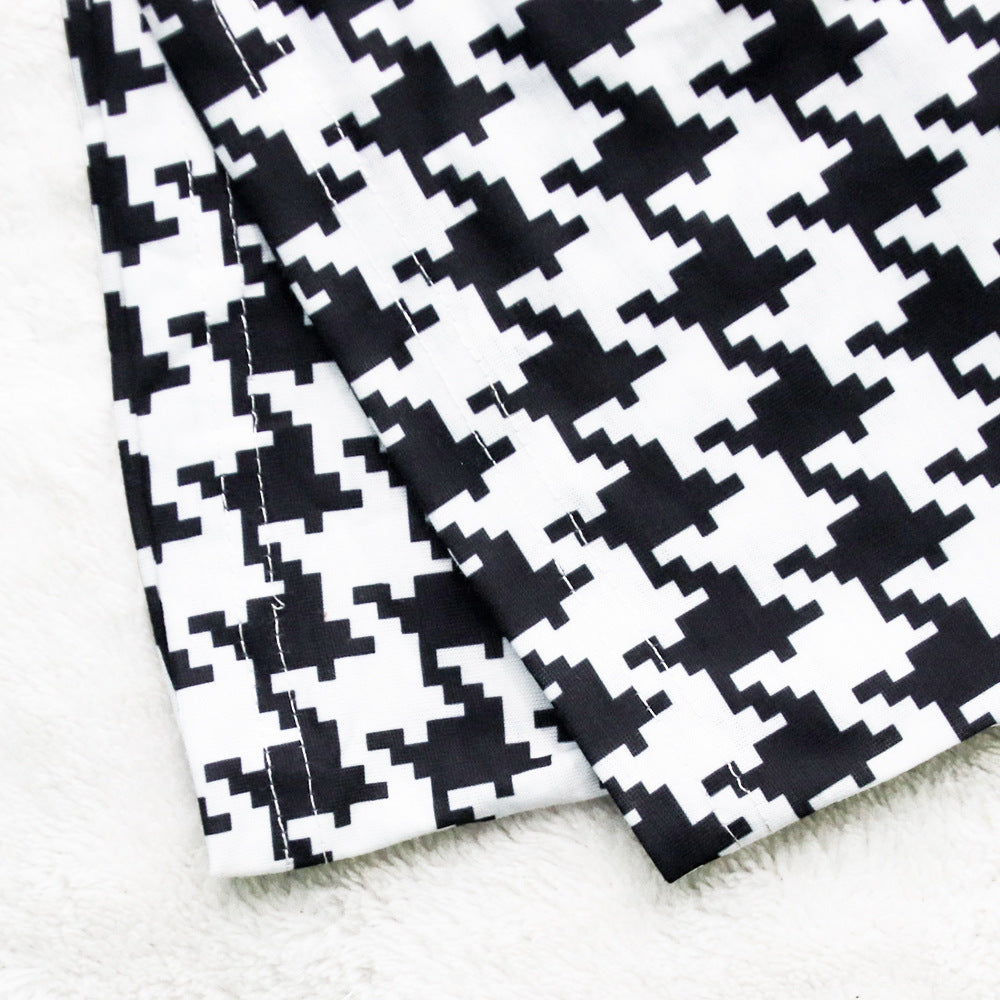 Women's Plaid Print Round Neck Long Sleeve Women's Casual Two Piece Pants Set 12