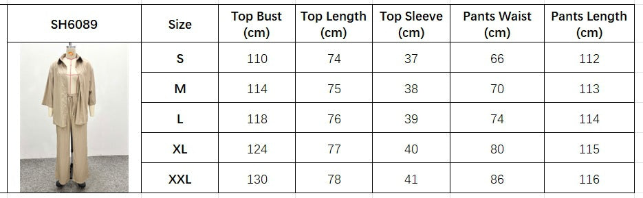 Fashion Women's Solid Color Casual Shirt & Tie Trousers African Two-Piece Summer Set 10