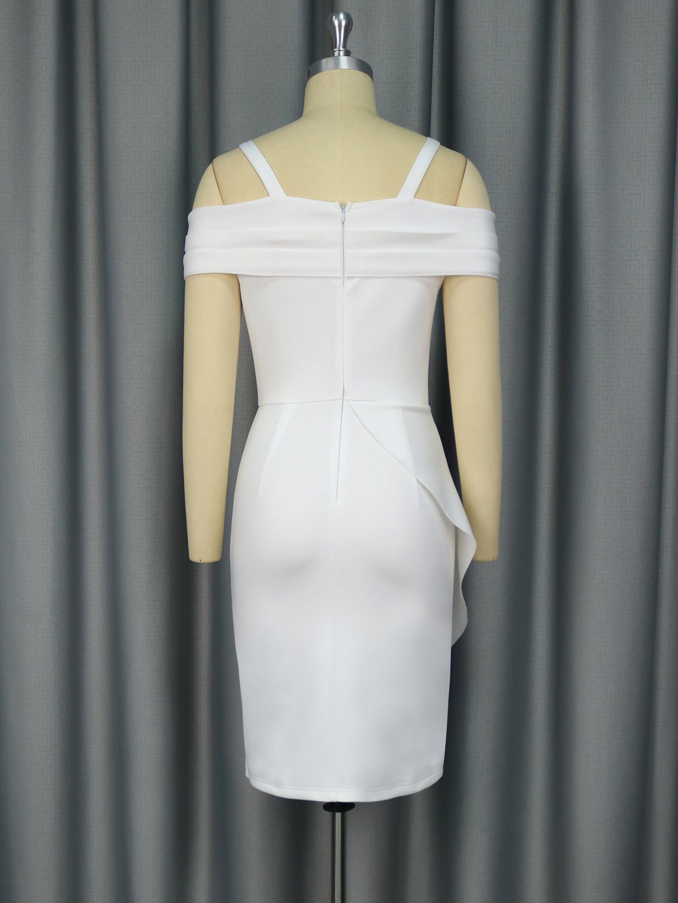 Fashionable Flower-Embellished Formal Party Off-Shoulder Bodycon Dress 11