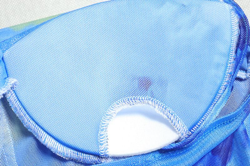 Women printed Chic sexy suspenders Backless dress 18