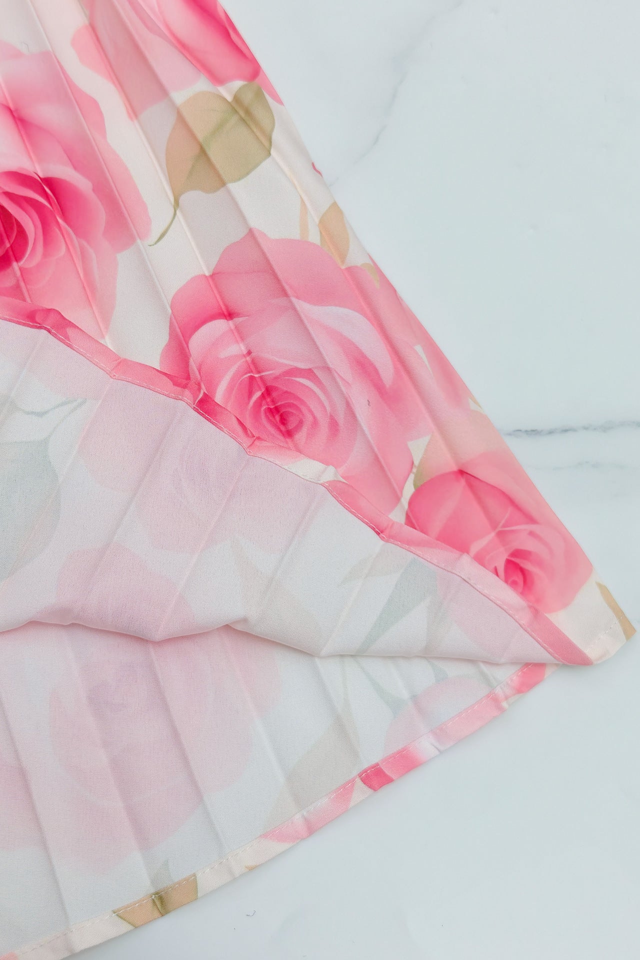 Women Elegant Holiday Print Long-Sleeved Pleated Dress 9