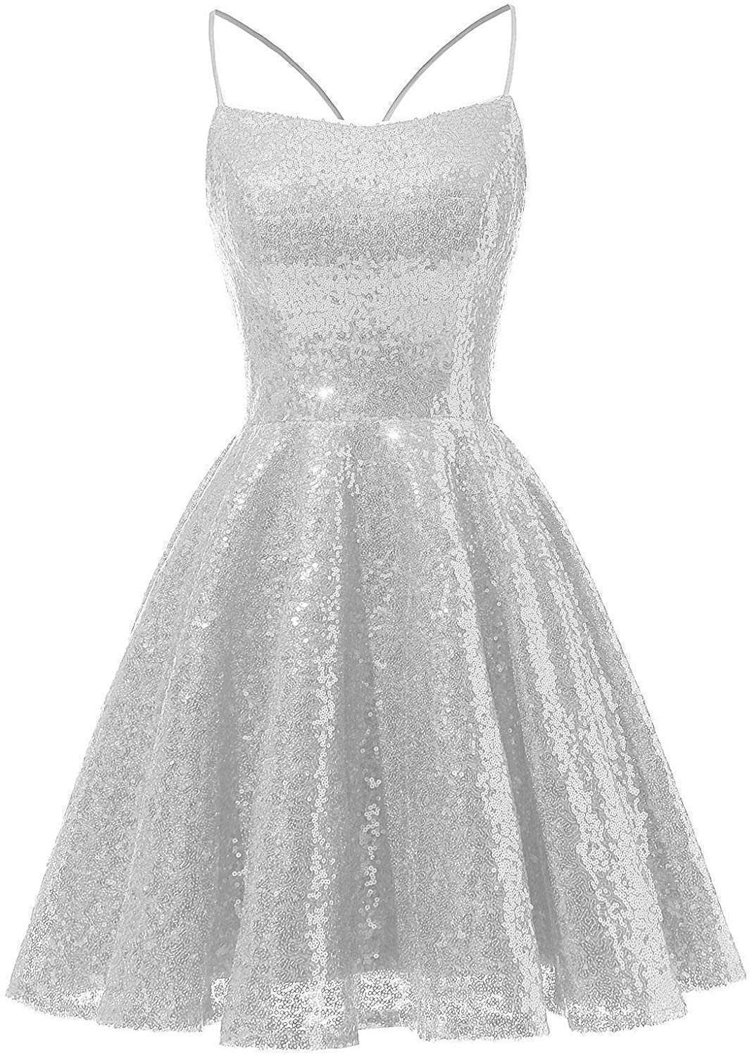 Sequined Evening Dress Strap A-Line Party Dress For Women（Processing time need 3-6 days） 26