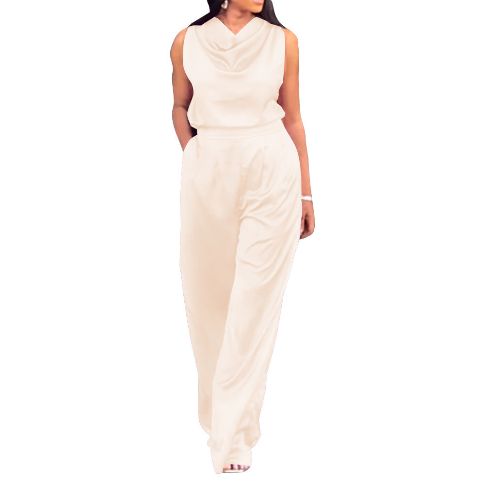 Women Sleeveless Top and Pant Casual Two-piece Set 9