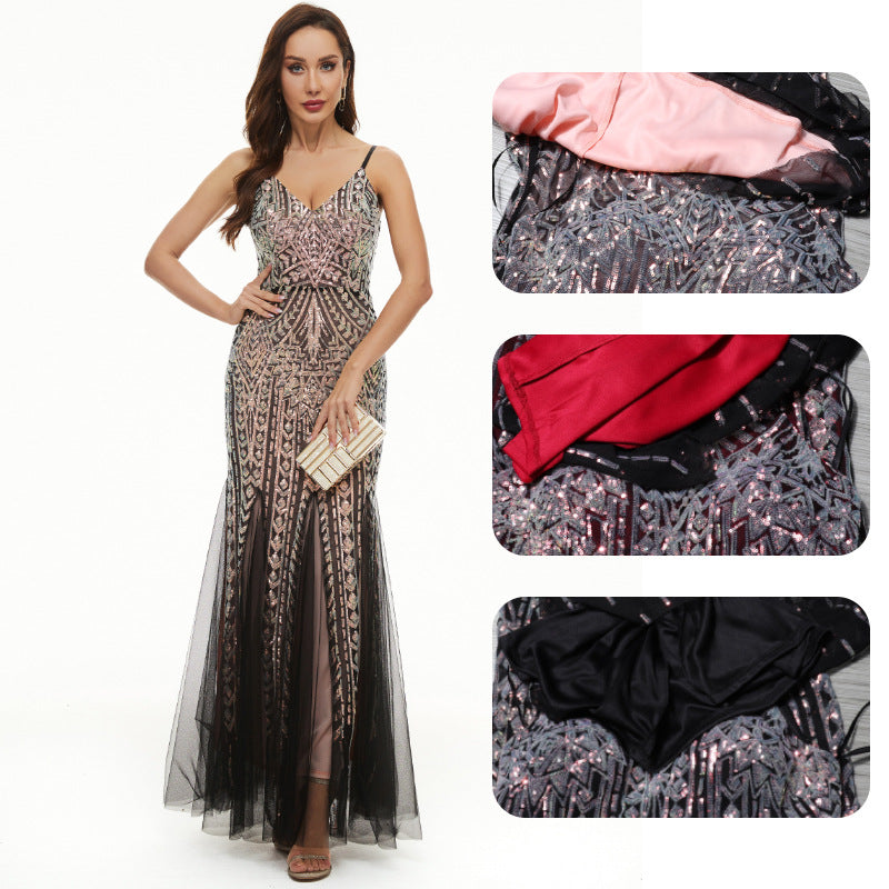 Women Sequin Sleeveless Dress Evening Dress 7