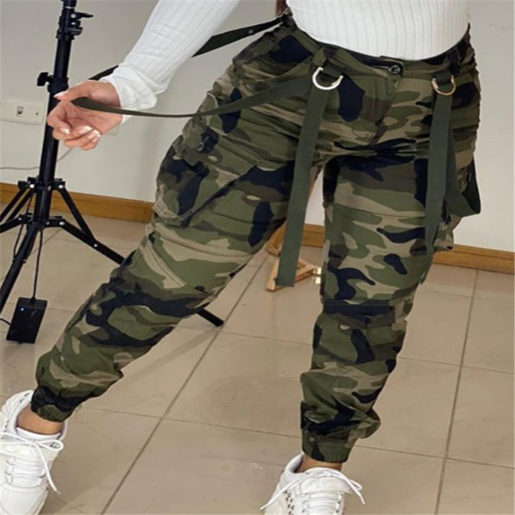 Street Fashion Camo Instep Cargo Pants 4