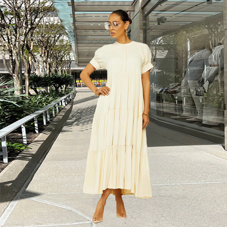 Autumn Women clothes Lace Skirt Loose Slim Fit French Lazy Casual Knitting Dress 7