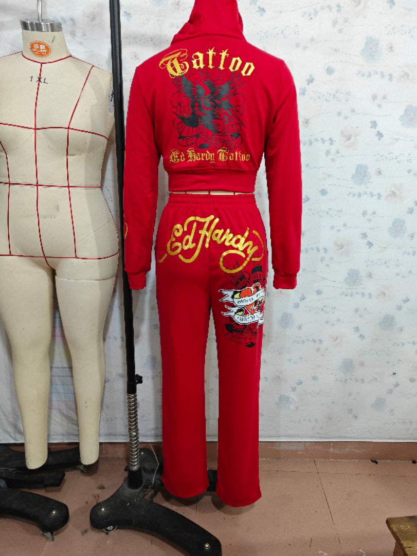 Women's Casual Street Print 2-Piece Tracksuits 15