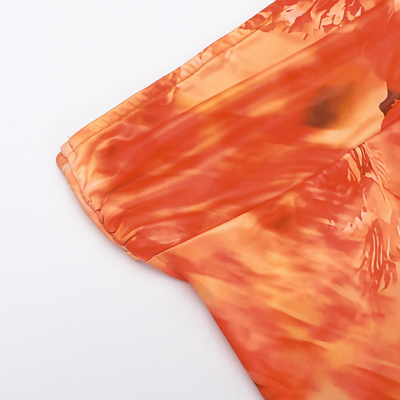 Sexy Strapless Slim Waist Bodycon Floral Dress Chic Holiday Maxi Dress 11