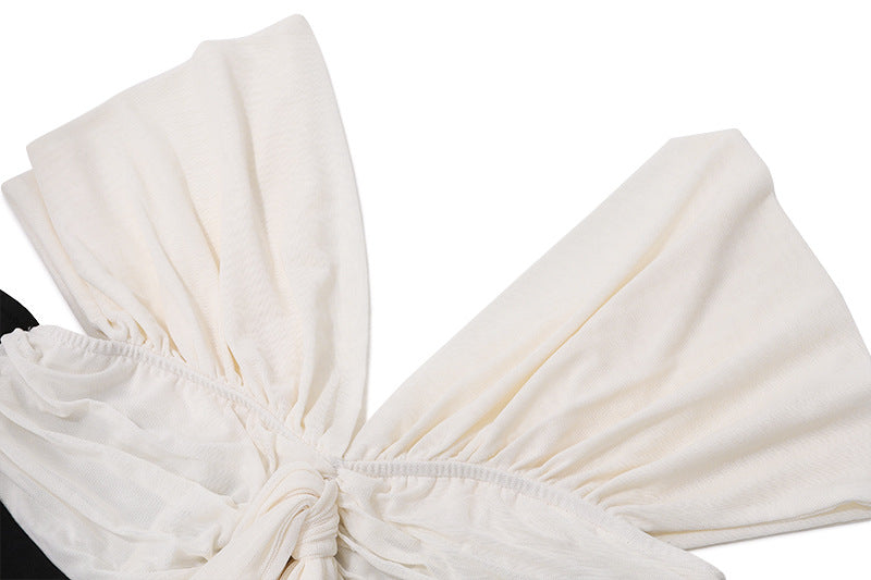 Women's Spring Sexy Off Shoulder Chic Slim Waist Bell Bottom Sleeve Mini Dress 13