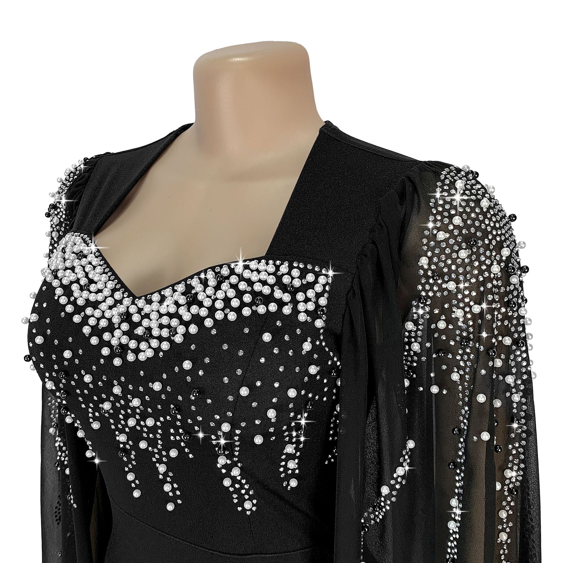 Women's Elegant Chic Beaded Fashionable Evening Dress 19