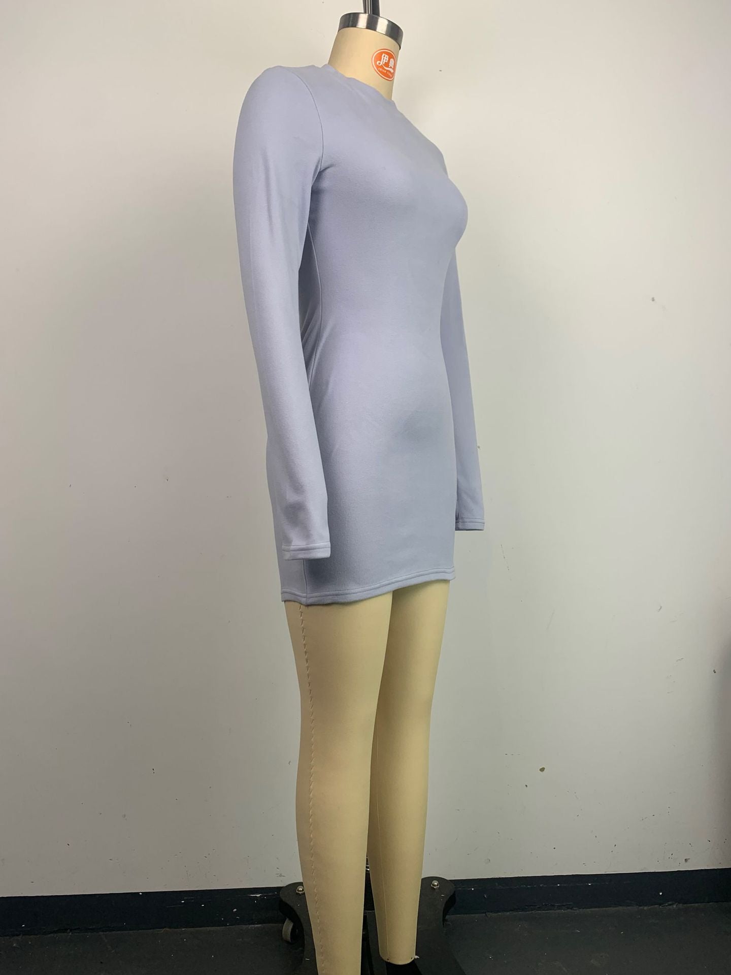 Fashionable Autumn And Winter Women's Long Sleeve Basic Tight Fitting Dress 11