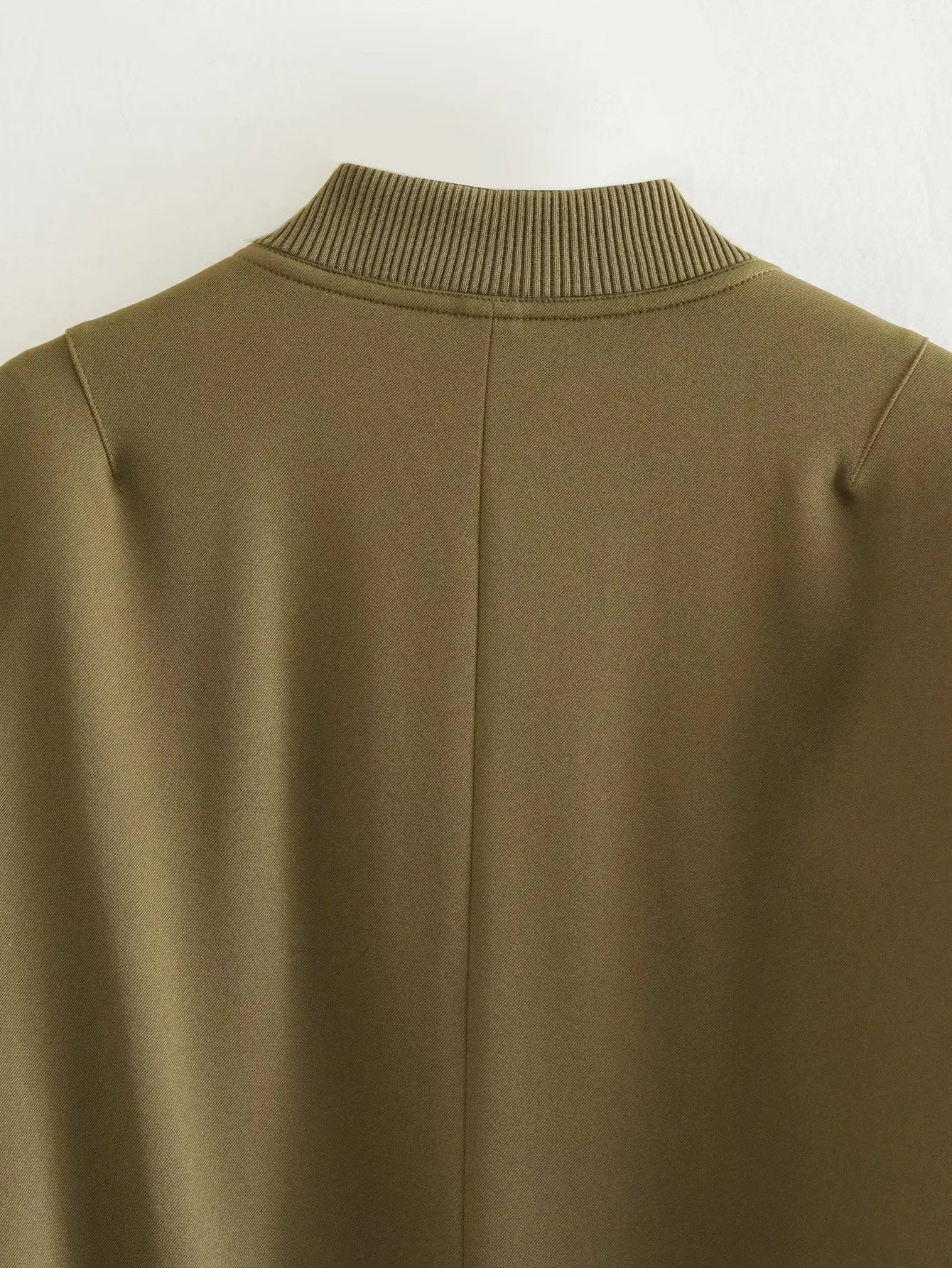 Women's Bomber Jacket Spring and Autumn Pocket Long Sleeve Casual Single Breasted Coat 54