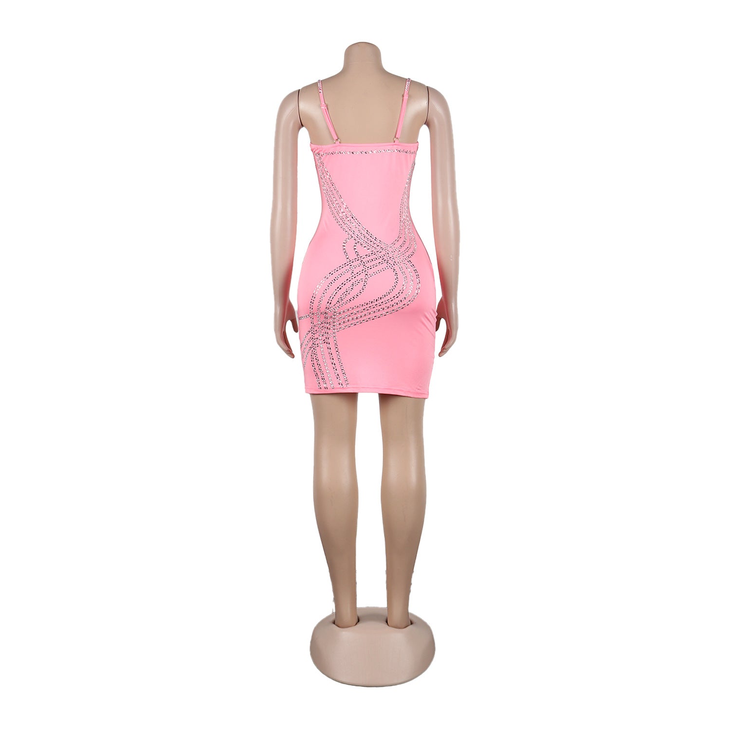 Sexy Beaded straps Slim bodycon club Dress 12