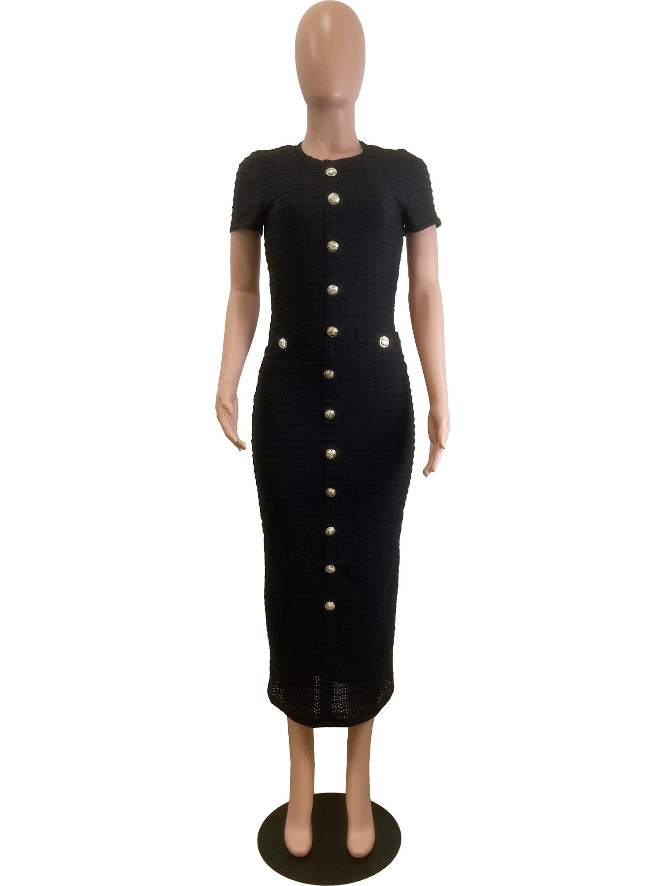 Women spring and autumn French retro knitting short-sleeved dress 6