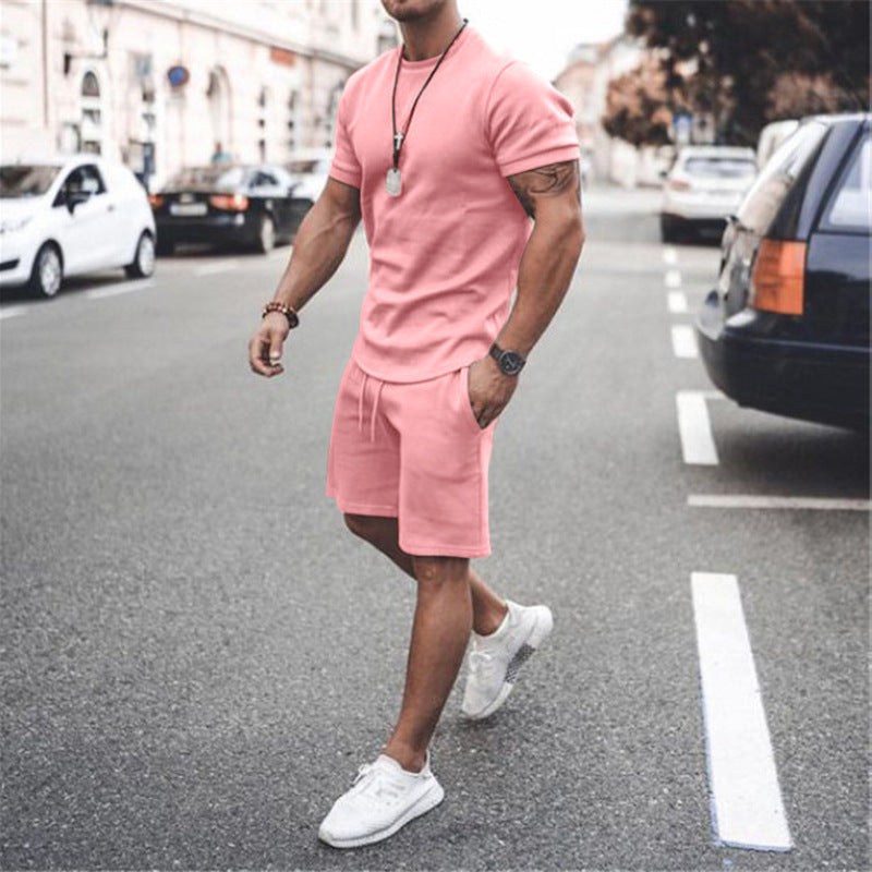 fashion short-sleeved shorts Casual track suit men 9