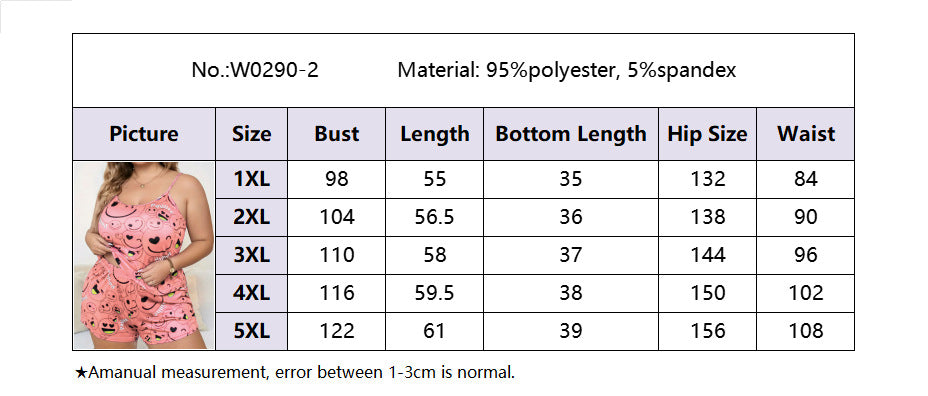 Plus Size Women Camisole Shorts Lounge Wear 14