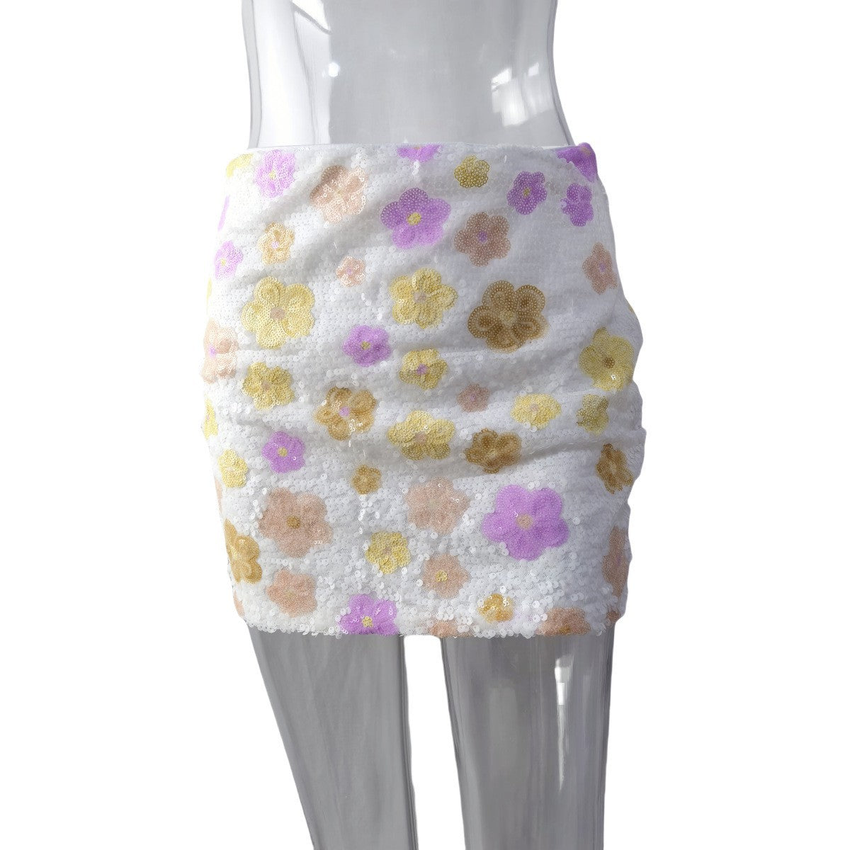 Women Sexy Multi-Color Sequined Bodycon Skirt 7