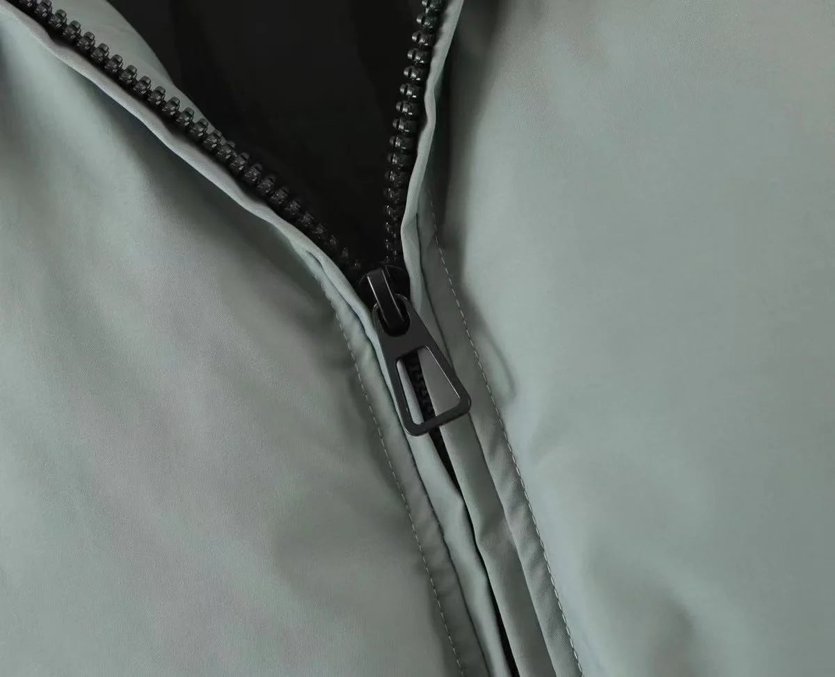 women's winter style fashion Stand Collar zipper pocket warm cotton-padded jacket 73