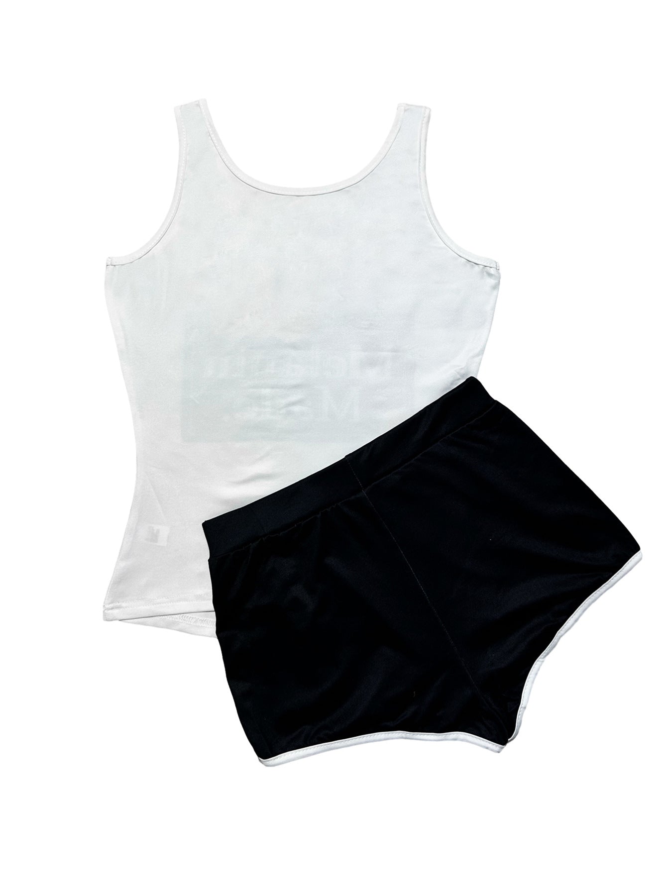 Women's clothing sexy tight fitting print vest shorts two-piece set 15