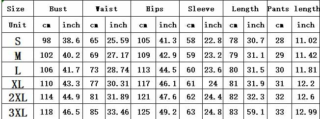 Women'S Fashion Casual Print Long Sleeve Shirt Shorts Two Piece Set 5