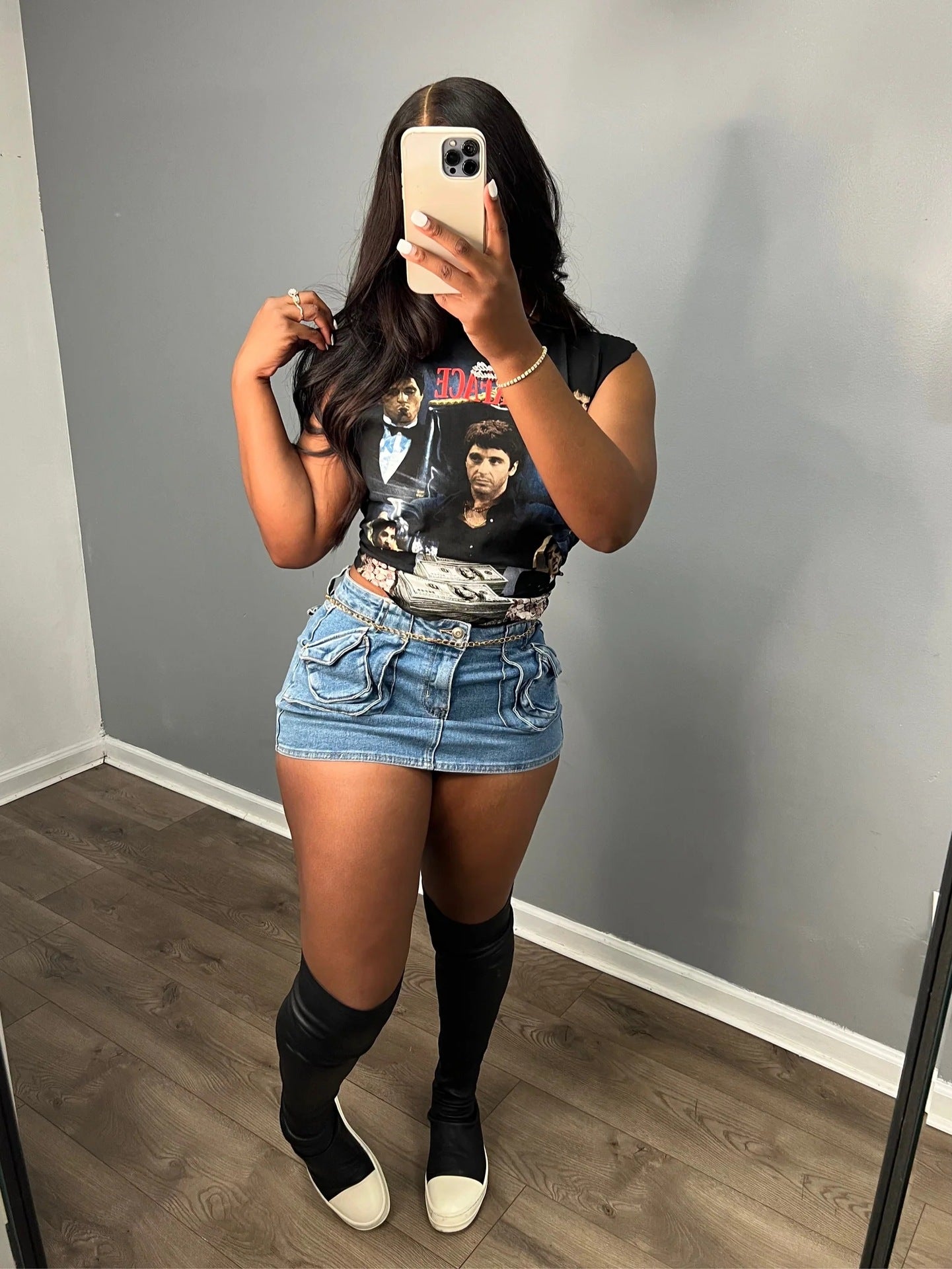 Women Sexy Stretch Denim Mini Skirt 5