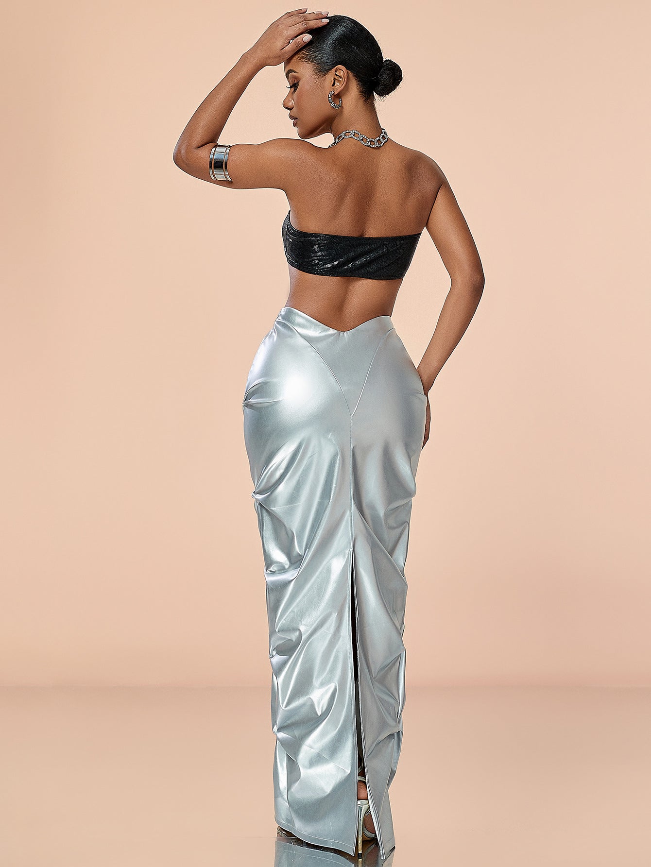 Women sexy slit bodycon skirt 6