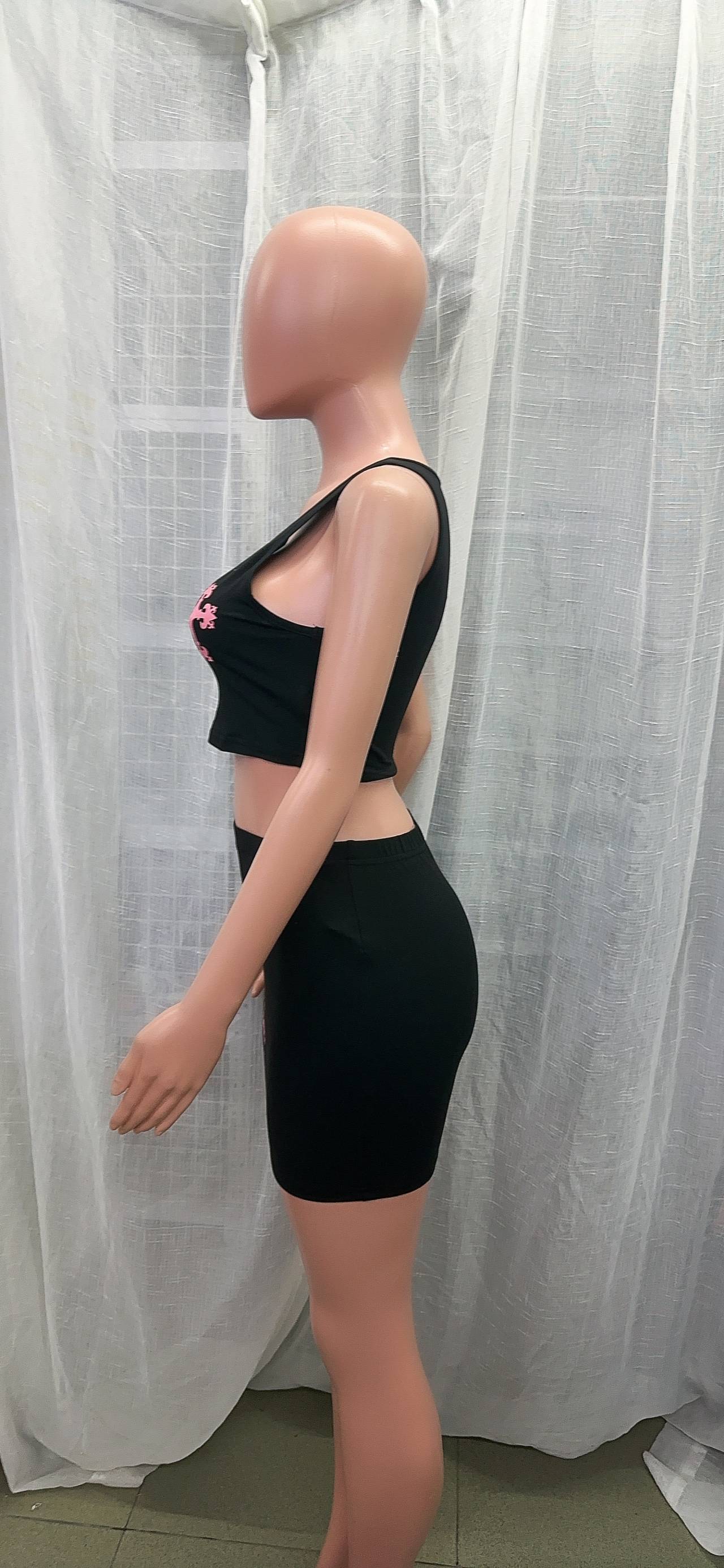 Women Printed Vest and Mini Skirt Two-Piece Set 12