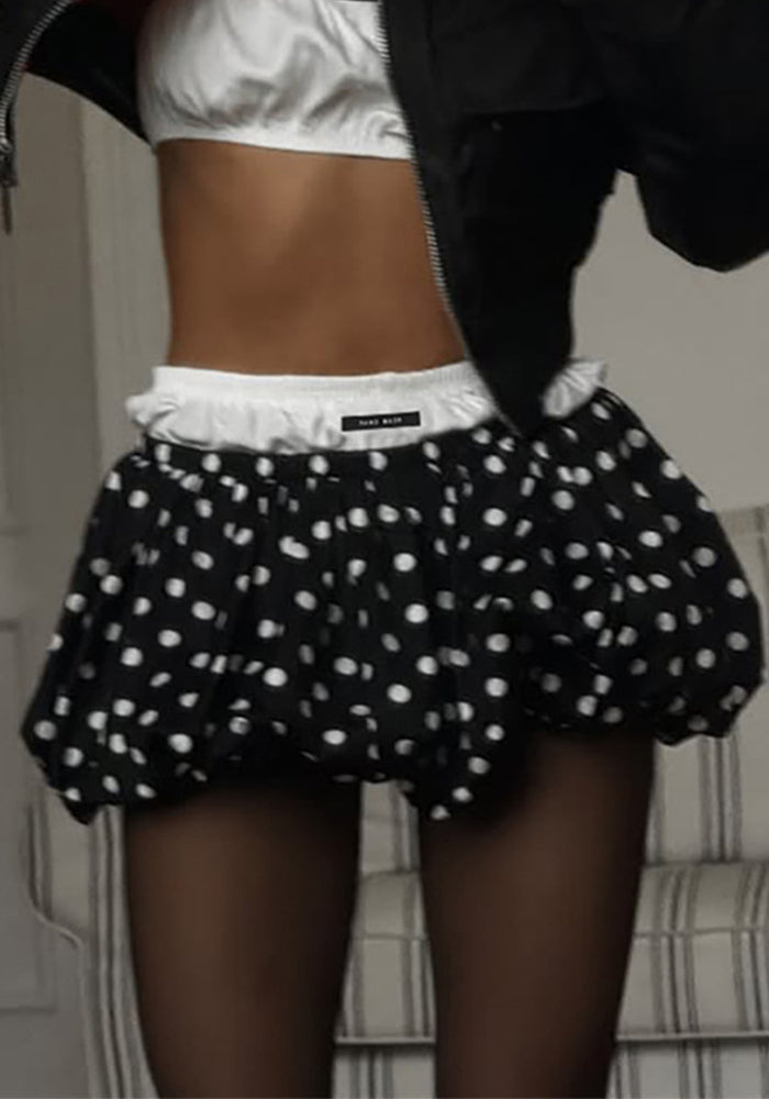 Spring Sexy Polka Dot Bubble Ultra-Short Dress