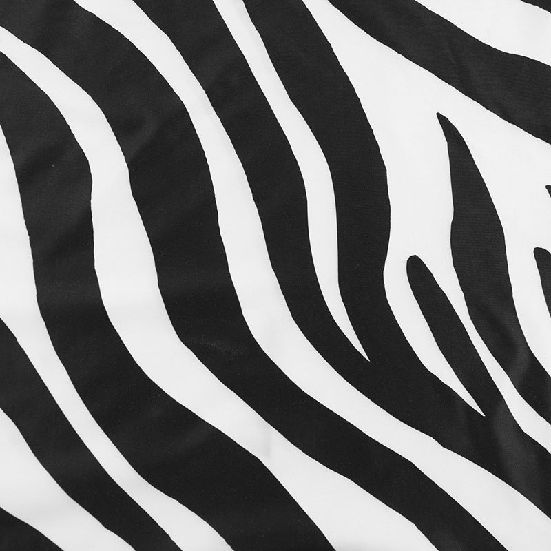 Women Sexy Backless Animal Print Long-Sleeved Bodycon Dress 13