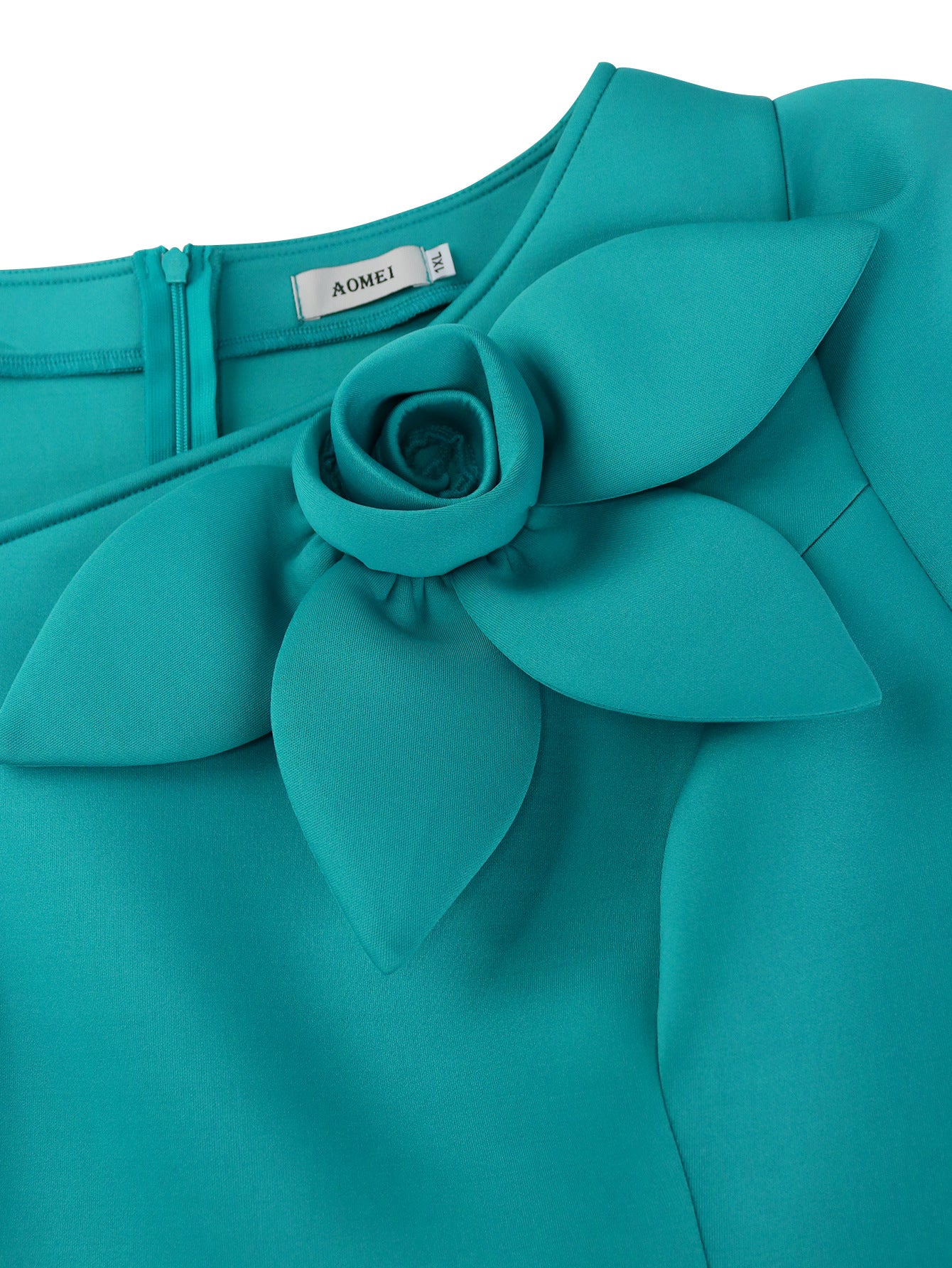 Women asymmetric collar Formal Party Dress 10