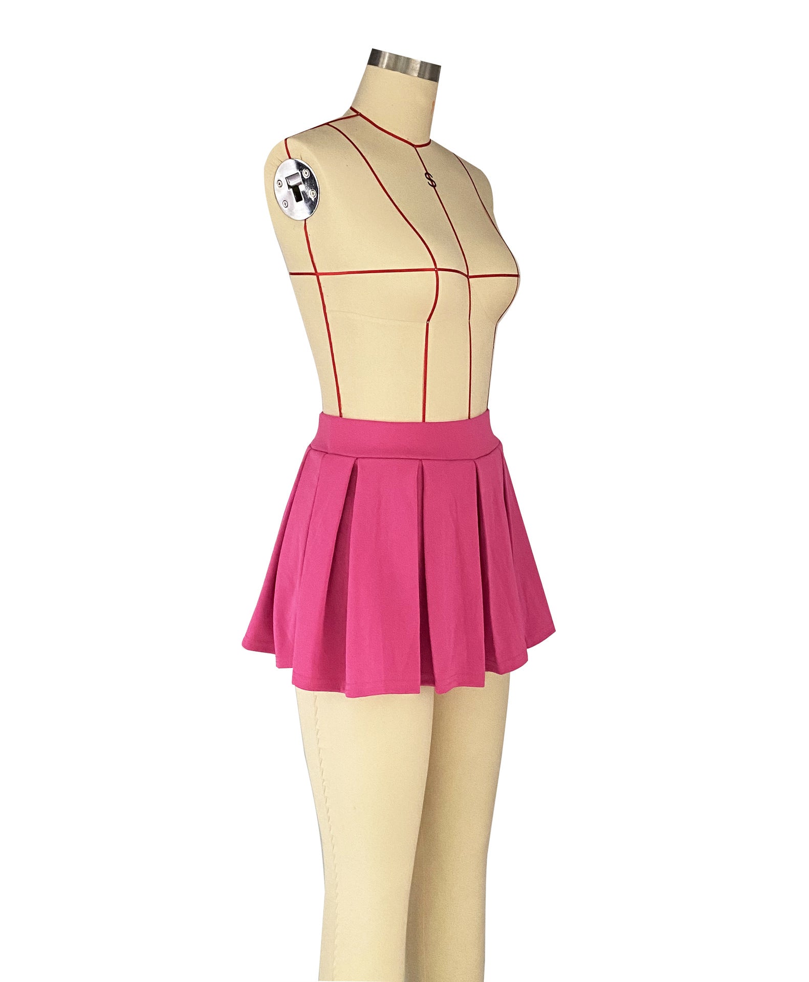 Women Summer Mini Skirt Sexy Lined A-Line Pleated Skirt 14