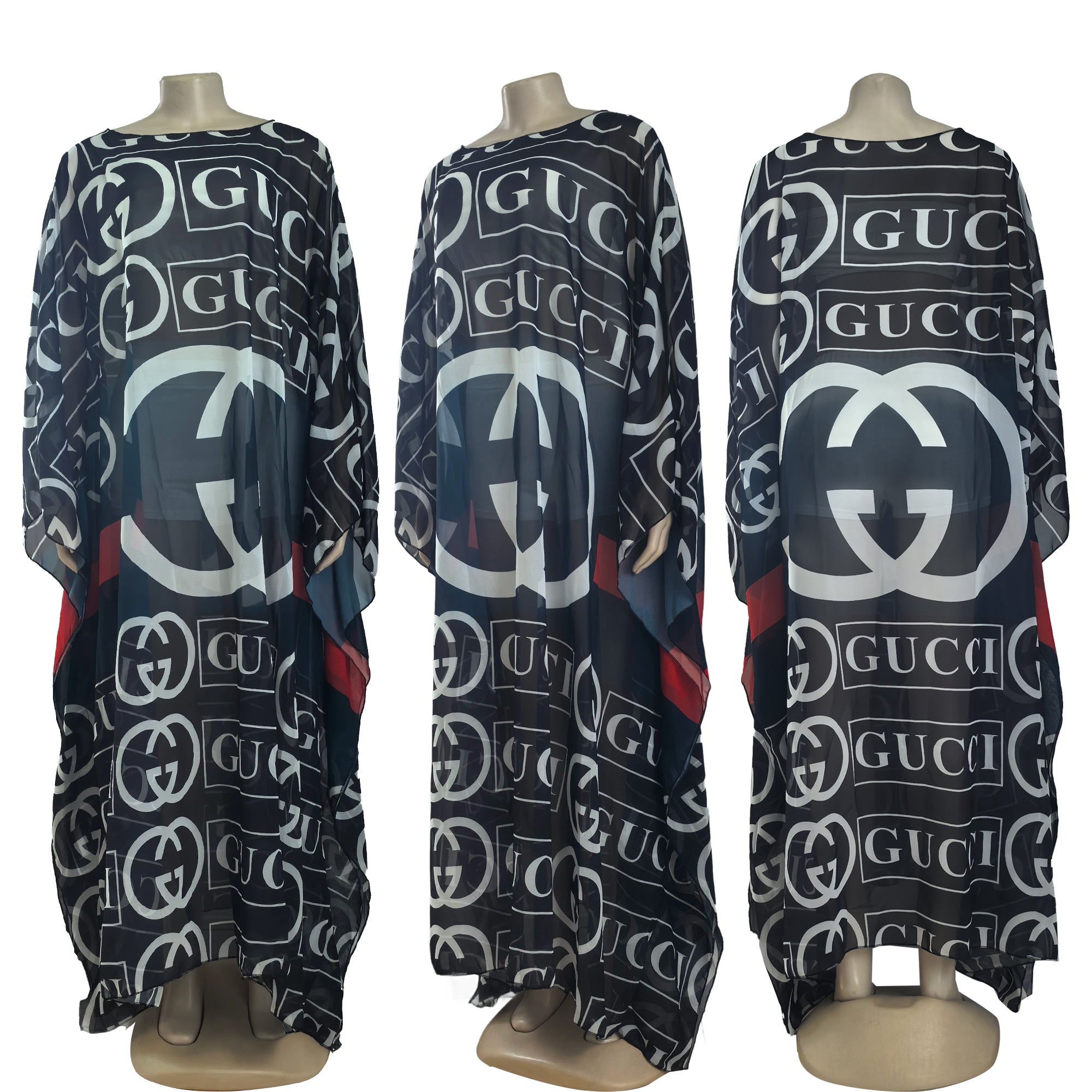 Women's Fashion Beach Holiday Printed Sexy See-Through Mesh Sleeveless Maxi Dress 7