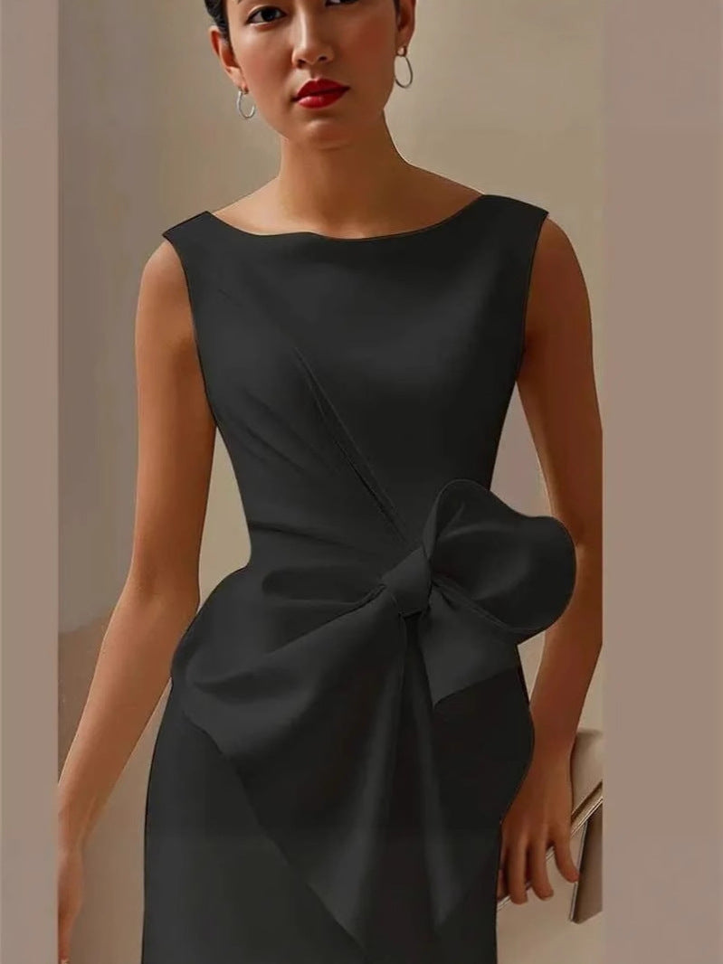 Spring Summer Fashion Sexy Sleeveless Low Back High Slit Dress 5