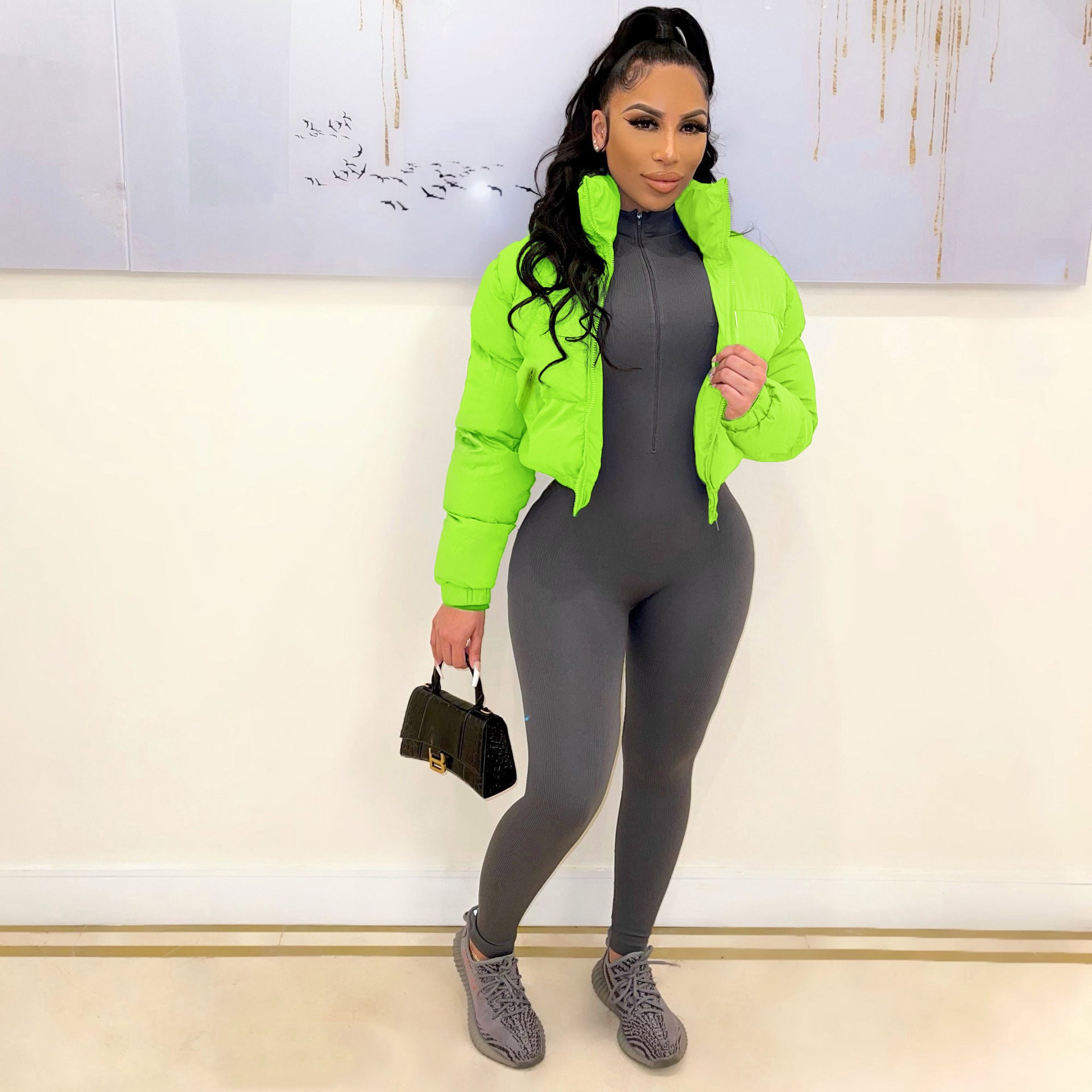 Women Winter Casual Solid Padded Jacket 7